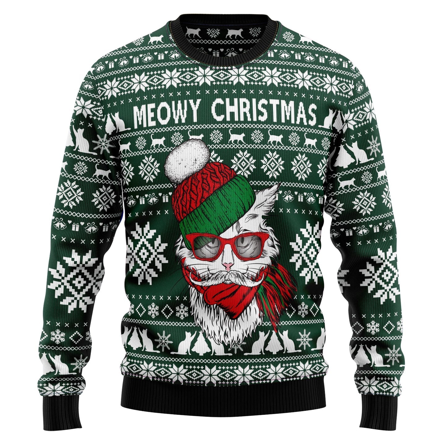 Meowy Christmas Ugly Christmas Sweater For Men & Women Christmas Gift Sweater US3019 - WeCustomit