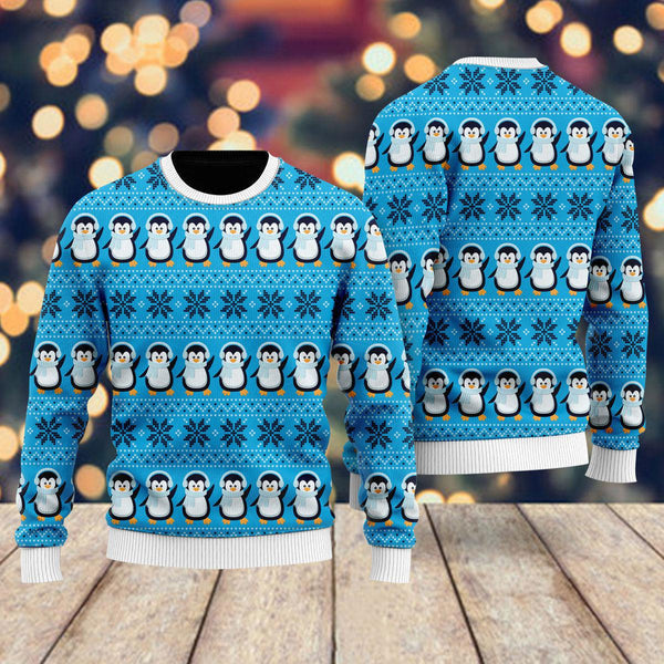 Penguins Let It Snow Ugly Christmas Sweater For Men & Women Christmas Gift Sweater US1751 - WeCustomit