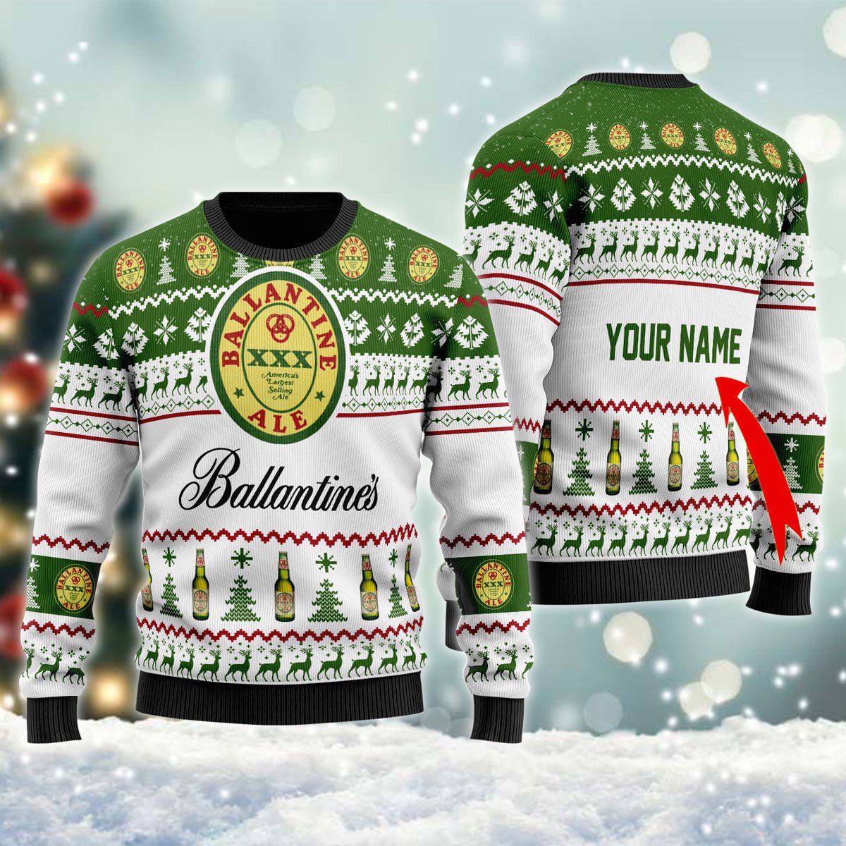 Personalized Ballantine Christmas Ugly Sweater - WeCustomit