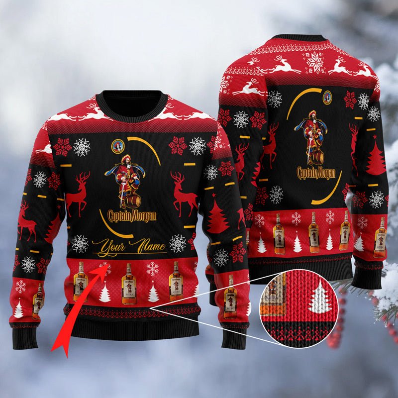 Personalized Captain Morgan Black Ugly Sweater - WeCustomit