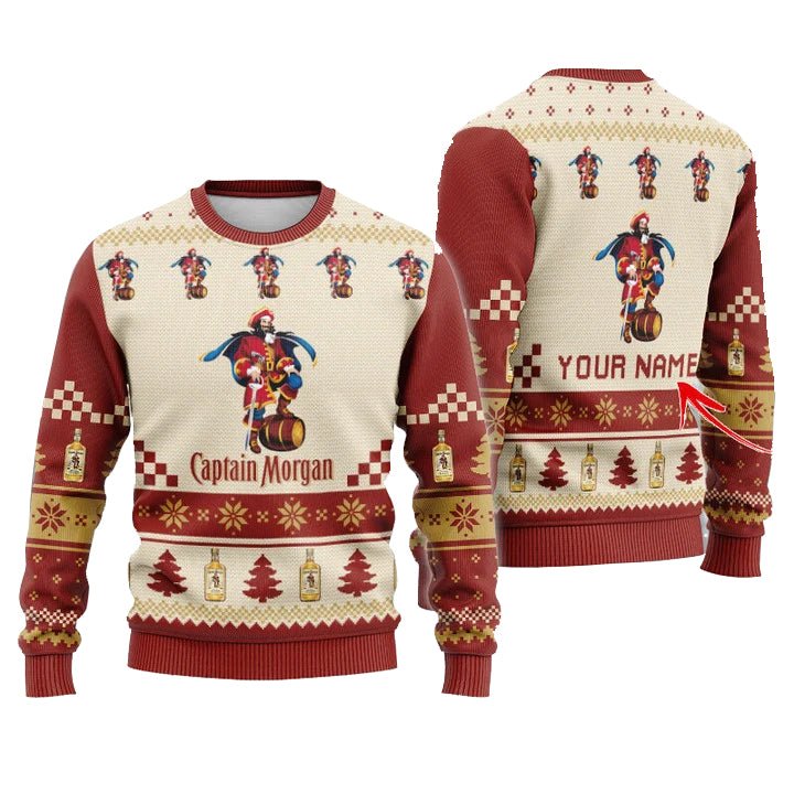 Personalized Captain Morgan Christmas Star Ugly Sweater - WeCustomit