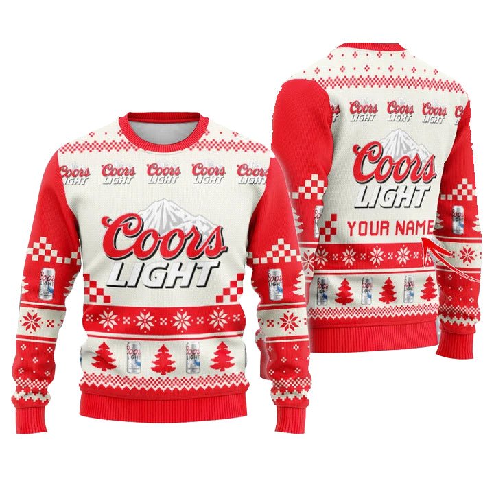 Personalized Coors Light Christmas Star Ugly Sweater - WeCustomit