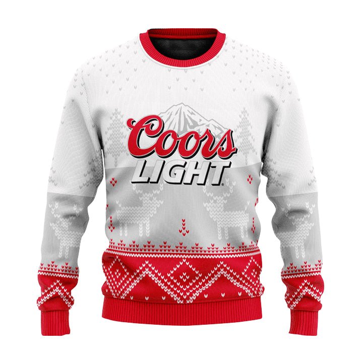 Personalized Coors Light Winter Reindeer Ugly Sweater - WeCustomit