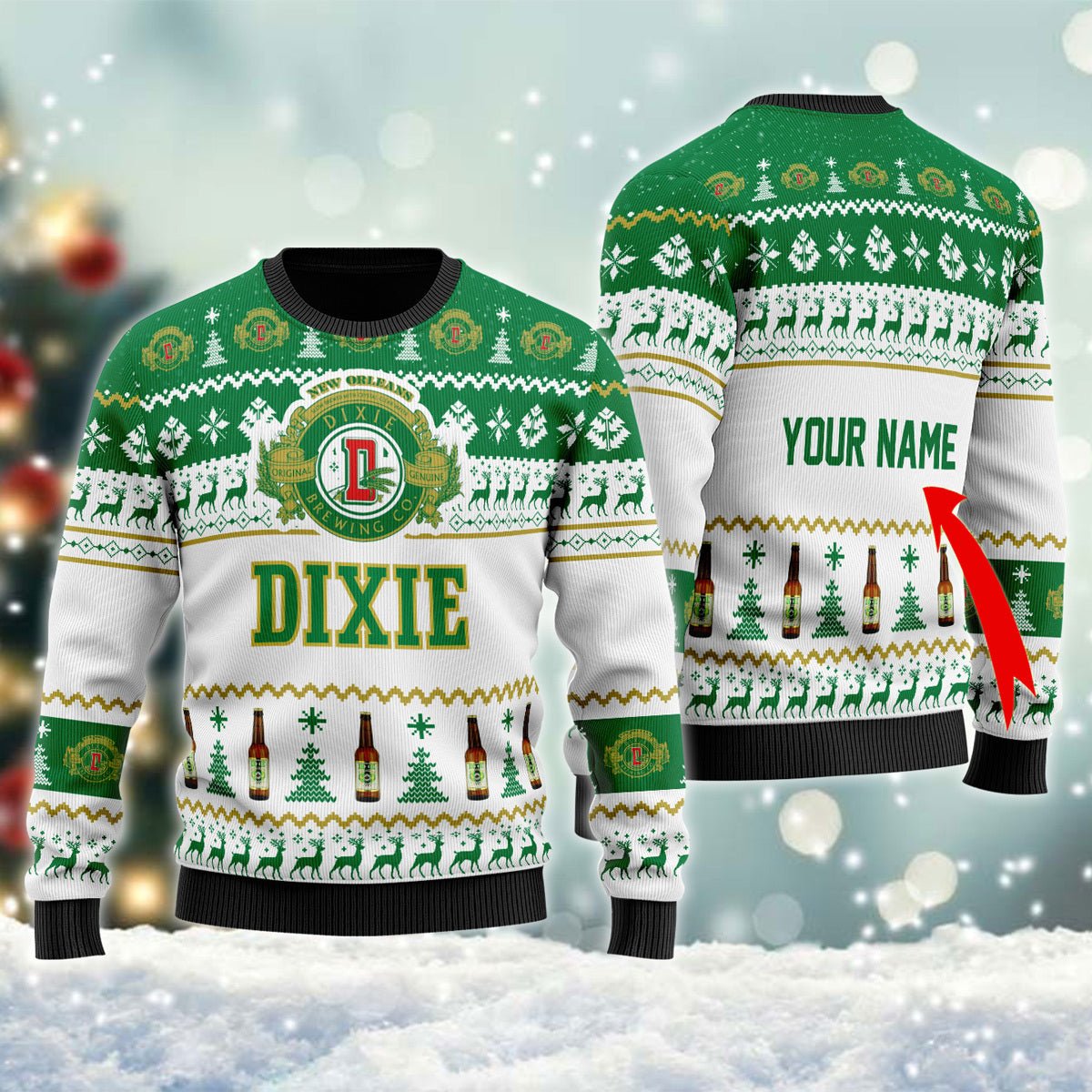 Personalized Dixie Christmas Ugly Sweater - WeCustomit