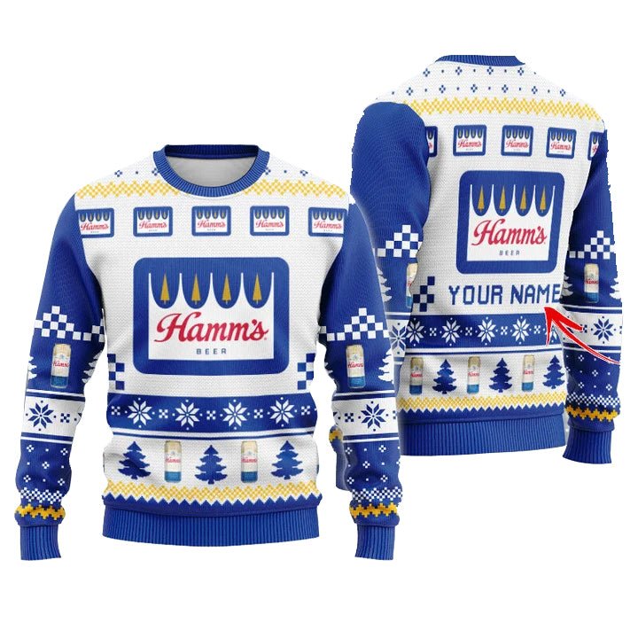 Personalized Hamm's Christmas Star Ugly Sweater - WeCustomit