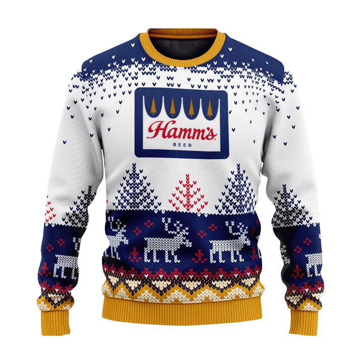 Personalized Hamm's Reindeer Christmas Ugly Sweater - WeCustomit