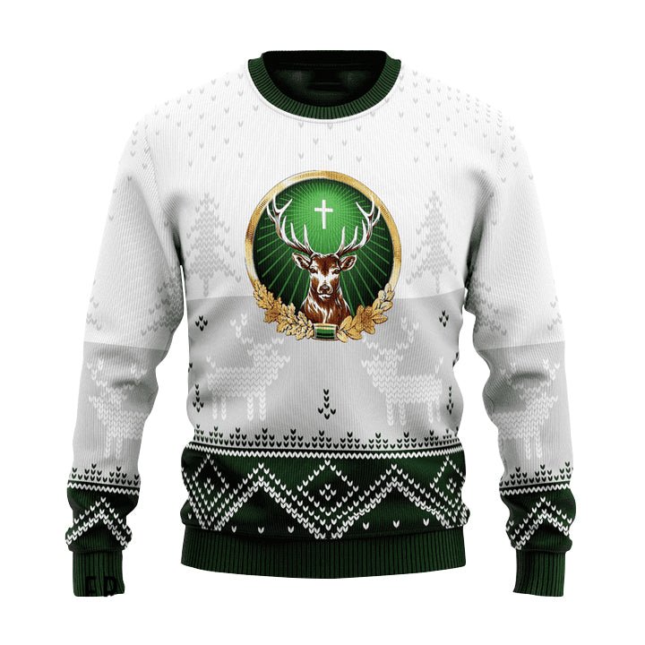 Personalized Jagermeister Winter Reindeer Ugly Sweater - WeCustomit