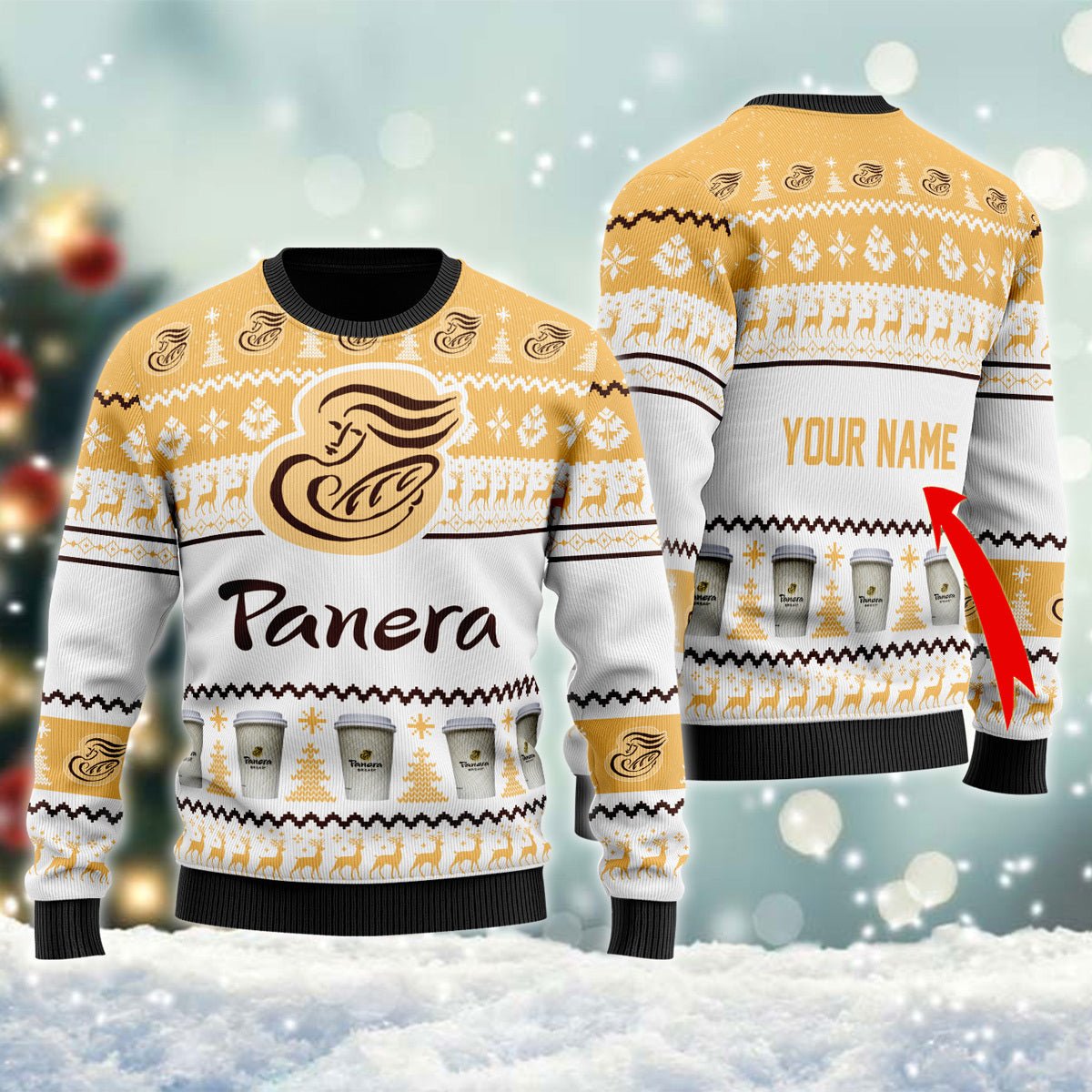 Personalized Panera Bread Christmas Ugly Sweater - WeCustomit