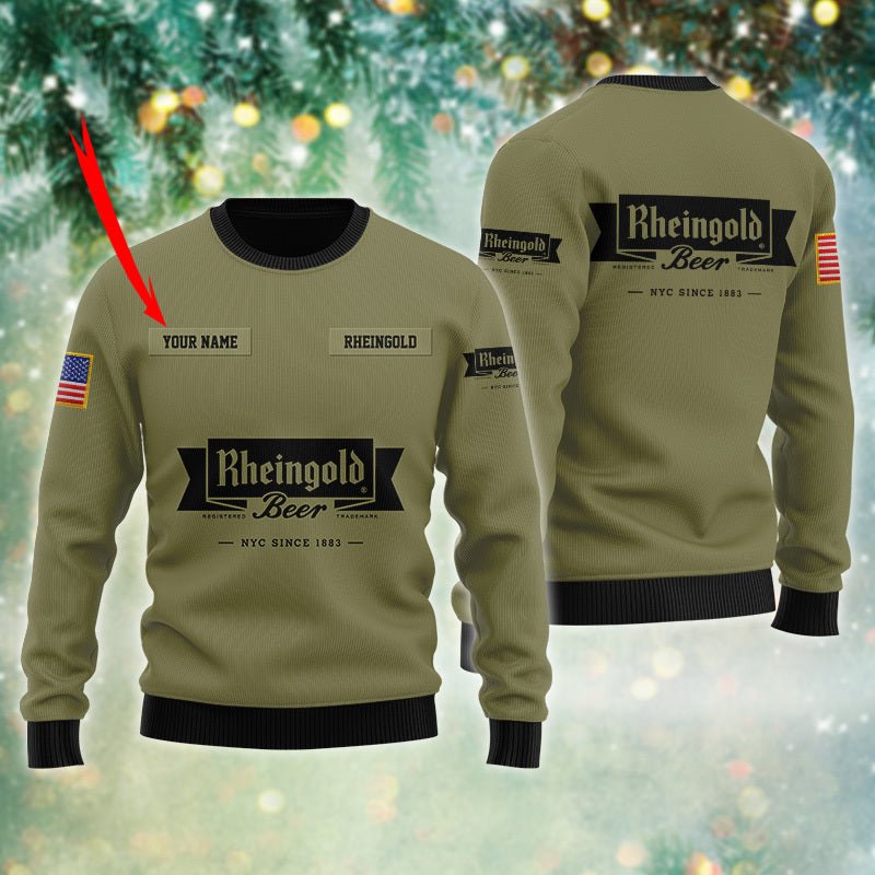 Personalized Rheingold USA Flag Ugly Sweater - WeCustomit