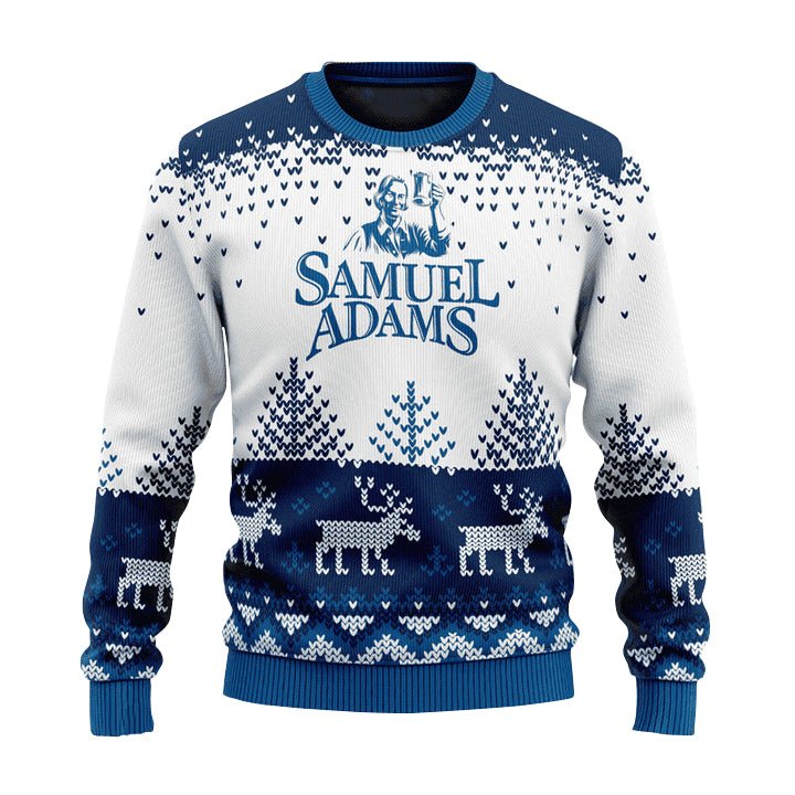 Personalized Samuel Adams Reindeer Christmas Ugly Sweater - WeCustomit