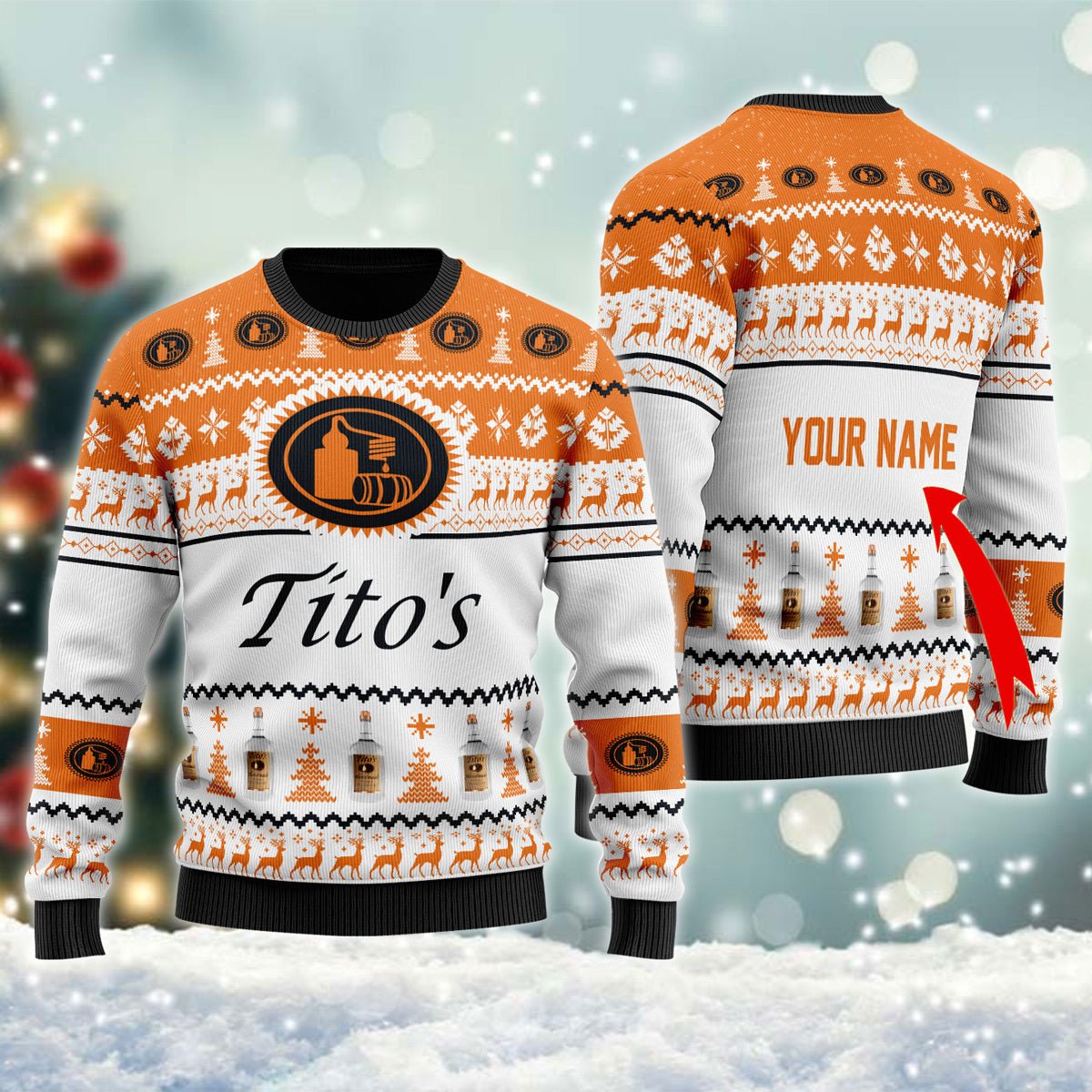 Personalized Tito's Christmas Ugly Sweater - WeCustomit
