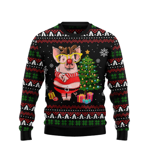 Pig Gorgeous Reindeer Ugly Christmas Sweater For Men & Women Christmas Gift Sweater US1272 - WeCustomit