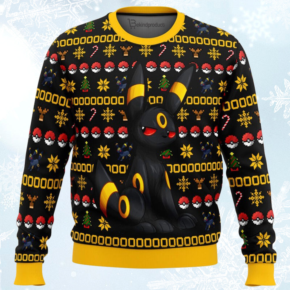 Pokemon Christmas Umbreon Ugly Christmas Sweater For Men & Women Christmas Gift Sweater BH328 - WeCustomit
