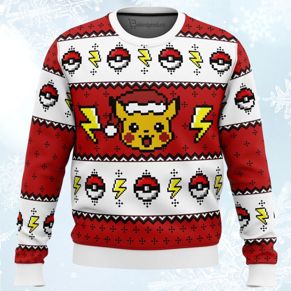 Pokemon Pikachu Ugly Christmas Sweater For Men & Women Christmas Gift Sweater BH171 - WeCustomit