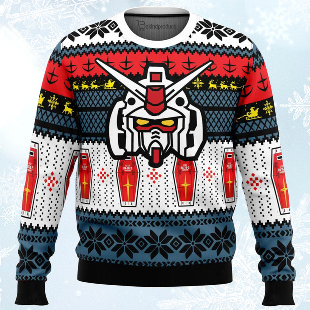 Gundam Ugly Christmas Sweater For Men & Women Christmas Gift Sweater BH256 - WeCustomit