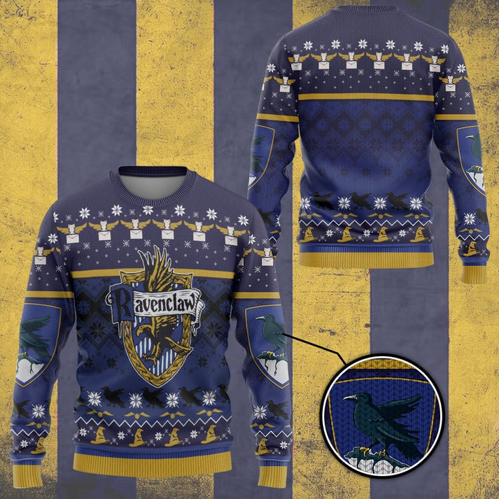 Ravenclaw House Ugly Christmas Sweater For Men & Women Christmas Gift Sweater US4225 - WeCustomit