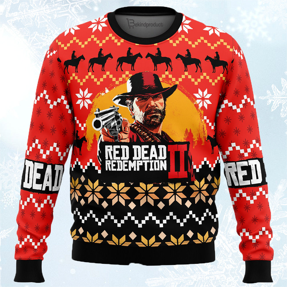 Red-Dead Ugly Christmas Sweater For Men & Women Christmas Gift Sweater PT779 - WeCustomit