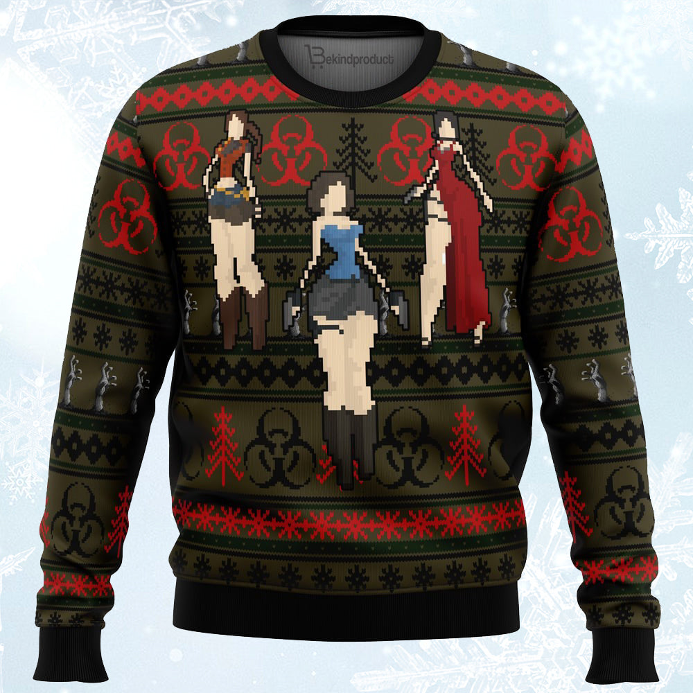 Resident Evil Ugly Christmas Sweater For Men & Women Christmas Gift Sweater PT024 - WeCustomit