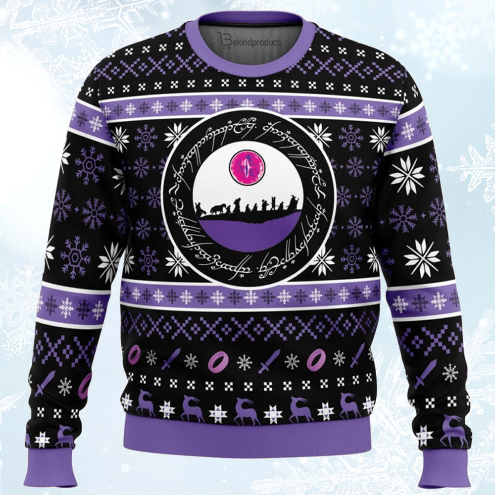 Ring Language Lord of the Ring Ugly Christmas Sweater For Men & Women Christmas Gift Sweater BH209 - WeCustomit
