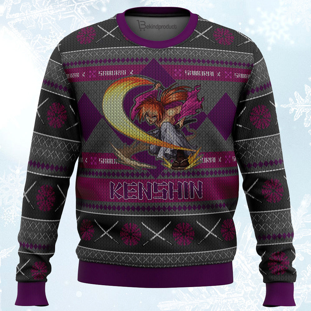 Rurouni Keshin Battousai Ugly Christmas Sweater For Men & Women Christmas Gift Sweater PT735 - WeCustomit
