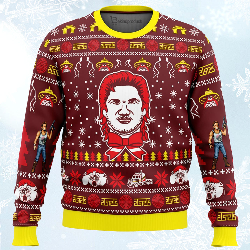Russell for the Holidays Big Trouble in Little China Ugly Christmas Sweater For Men & Women Christmas Gift Sweater PT232 - WeCustomit