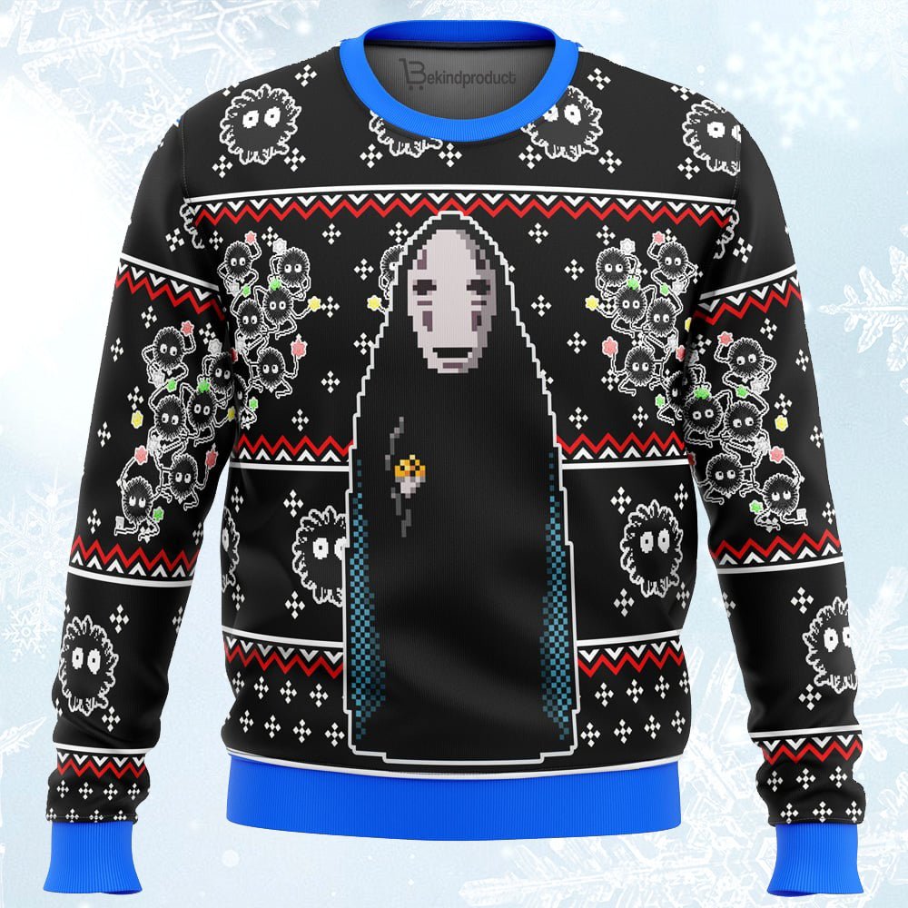 SPIRITED AWAY No Face Ugly Christmas Sweater For Men & Women Christmas Gift Sweater PT112 - WeCustomit