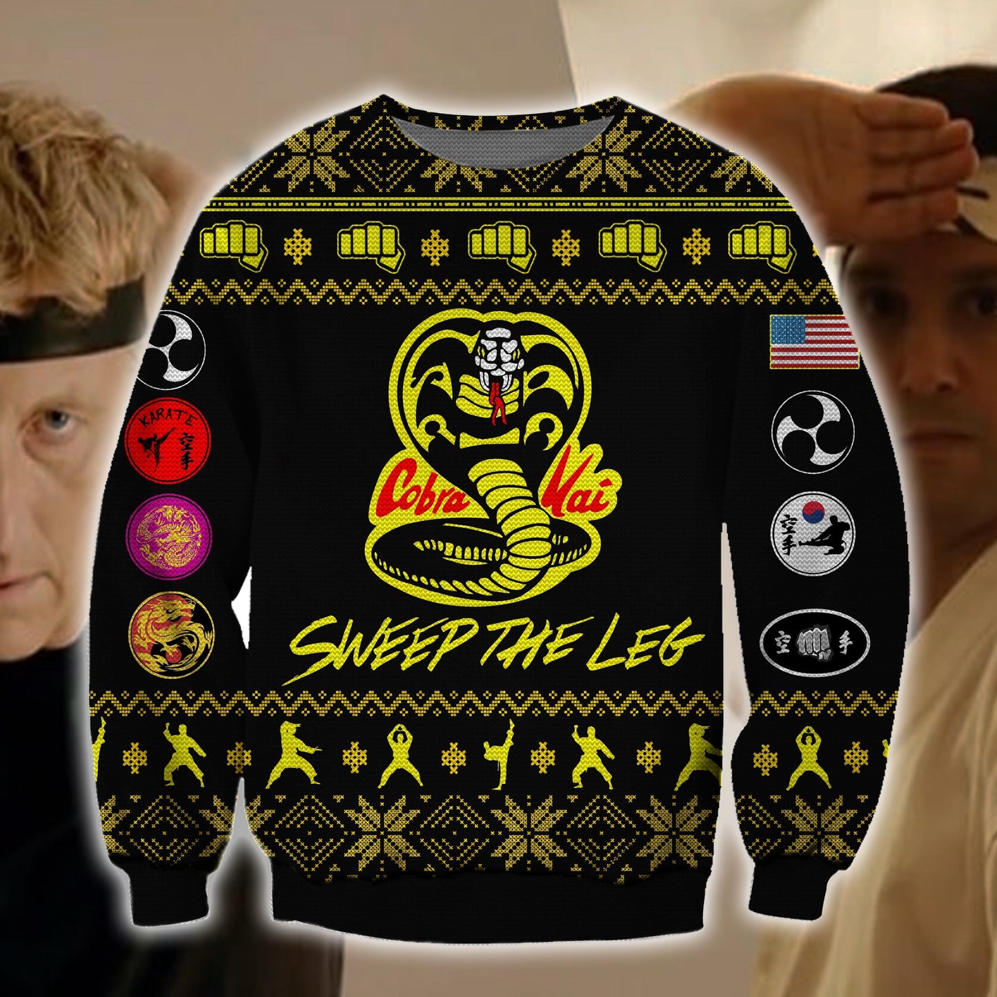 Sweep The Leg Ugly Christmas Sweater For Men & Women Christmas Gift Sweater CEE017 - WeCustomit