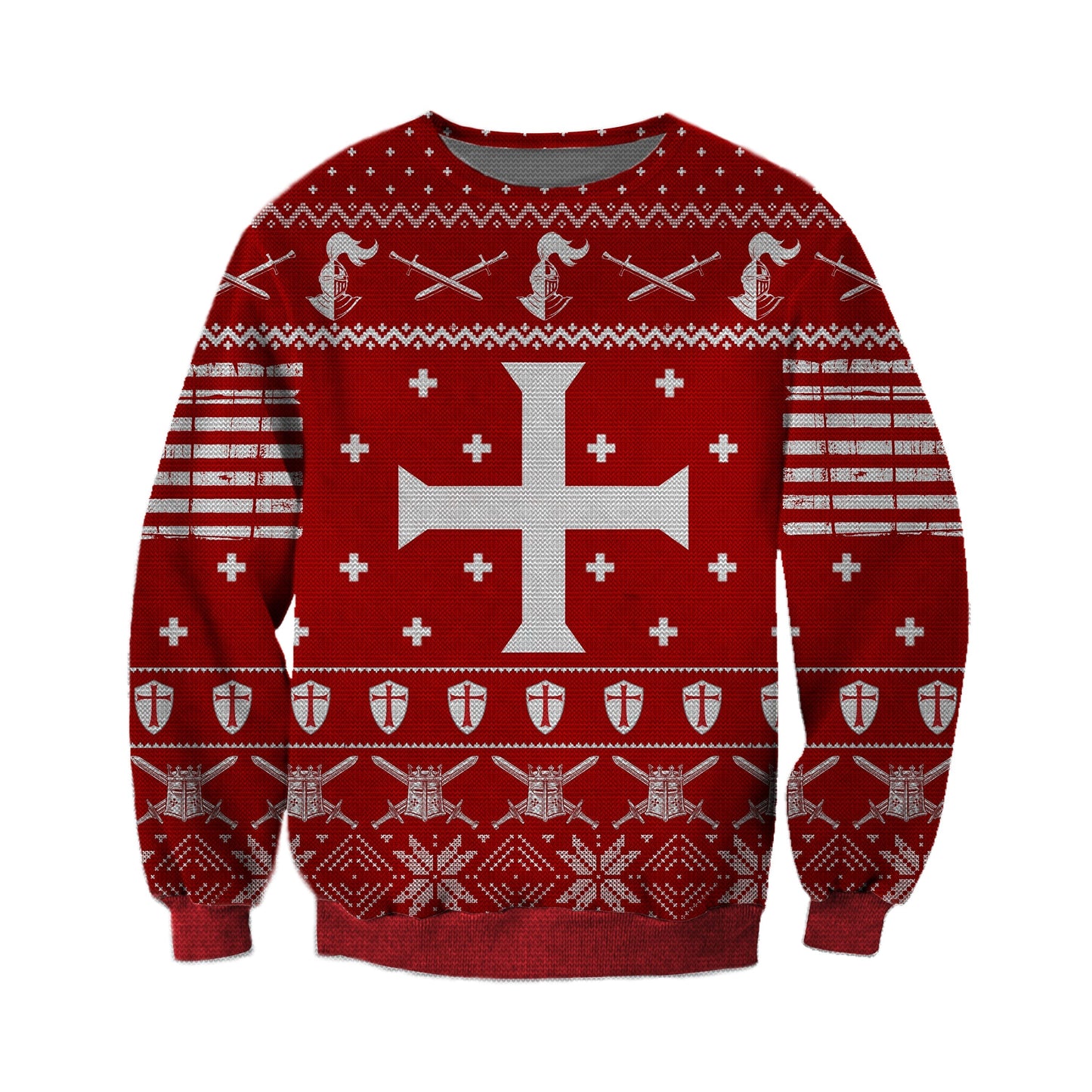 The Knights Templar Ugly Christmas Sweater For Men & Women Christmas Gift Sweater CEE023 - WeCustomit