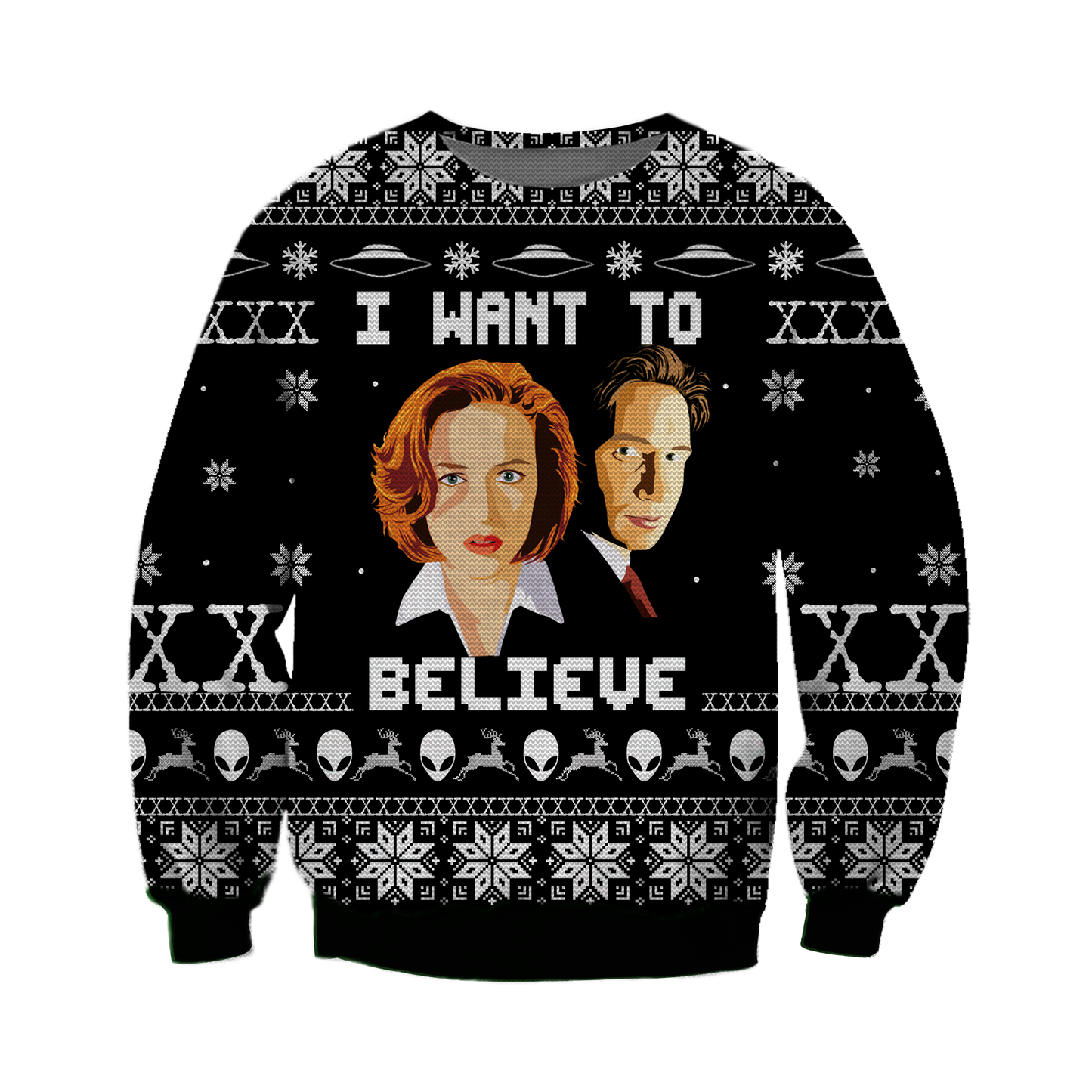 I Want To Believe Ugly Christmas Sweater For Men & Women Christmas Gift Sweater CEE024 - WeCustomit