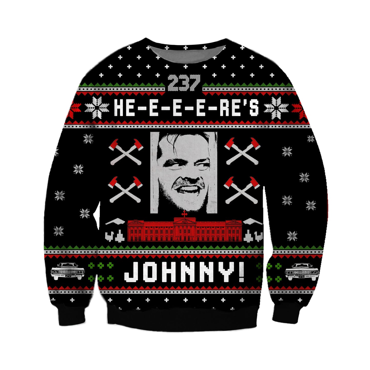 He-e-e-e-re's Johnny Ugly Christmas Sweater For Men & Women Christmas Gift Sweater CEE027 - WeCustomit