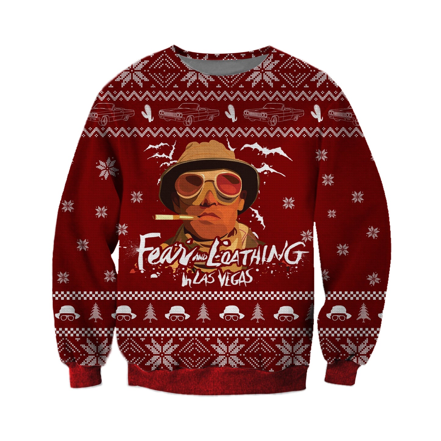 Fear And Loathing Las Vegas Ugly Christmas Sweater For Men & Women Christmas Gift Sweater CEE028 - WeCustomit