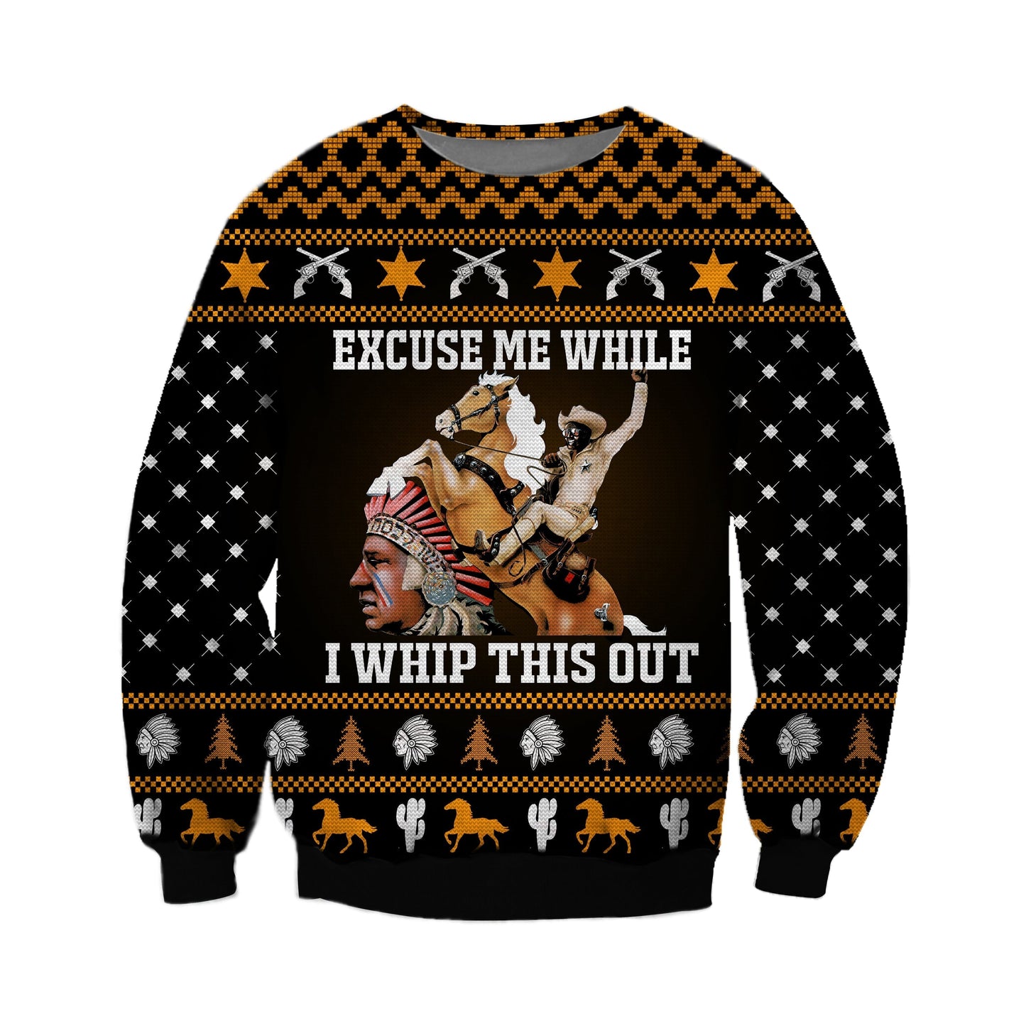 Excuse Me While I Whip This Out Ugly Christmas Sweater For Men & Women Christmas Gift Sweater CEE033 - WeCustomit
