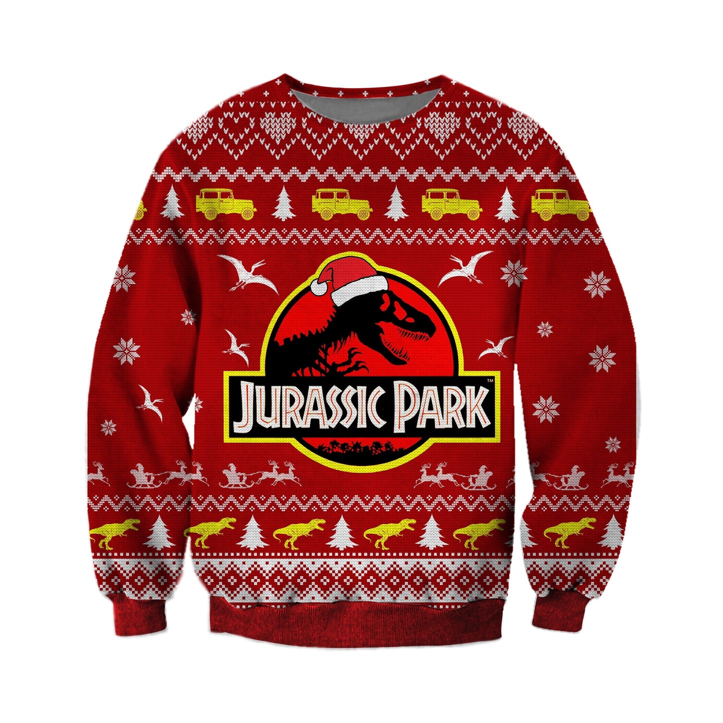 Dinosaur Jurassic Park Ugly Christmas Sweater For Men & Women Christmas Gift Sweater CEE041 - WeCustomit