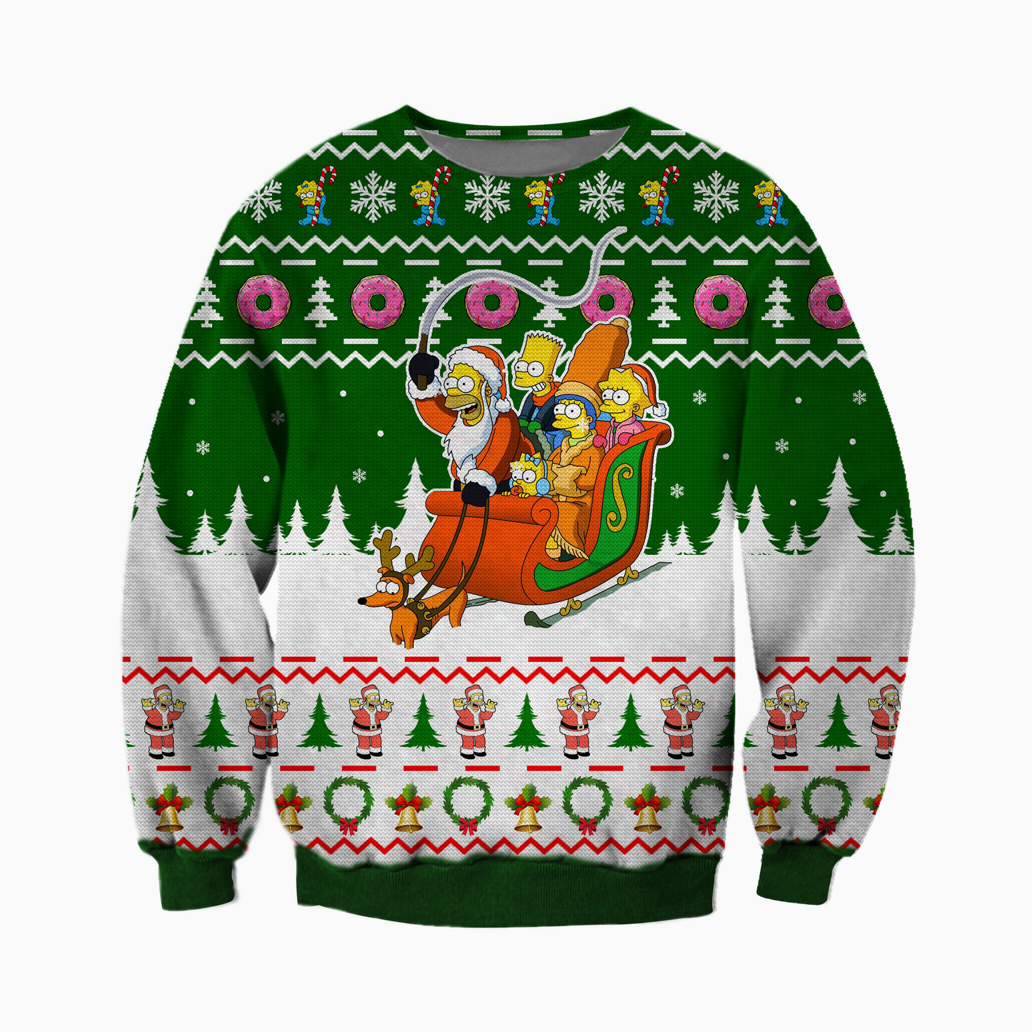 Santa Claus The Simpsons Ugly Christmas Sweater For Men & Women Christmas Gift Sweater CEE043 - WeCustomit