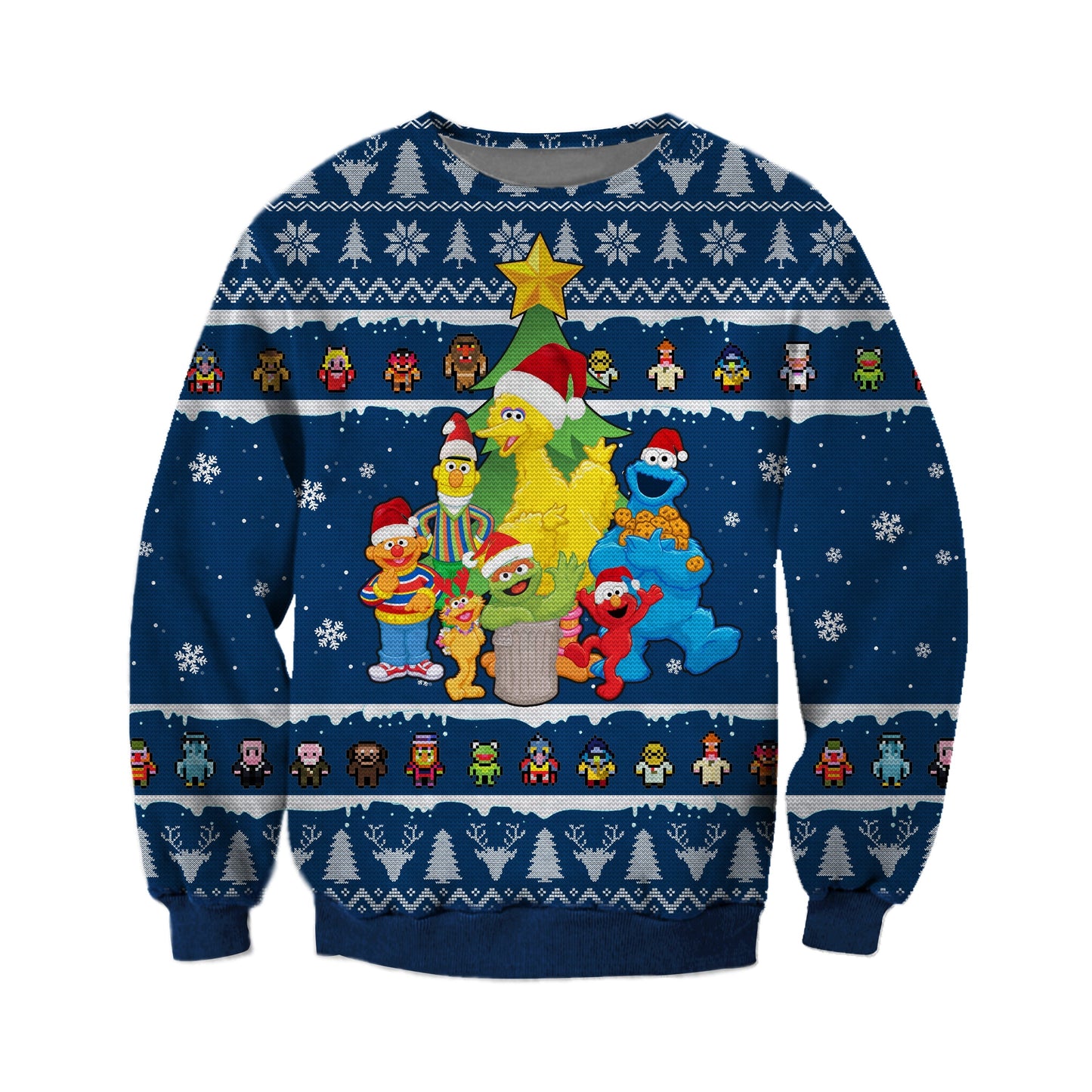 Kermit The Frog Elmo The Muppet Show Ugly Christmas Sweater For Men & Women Christmas Gift Sweater CEE086 - WeCustomit
