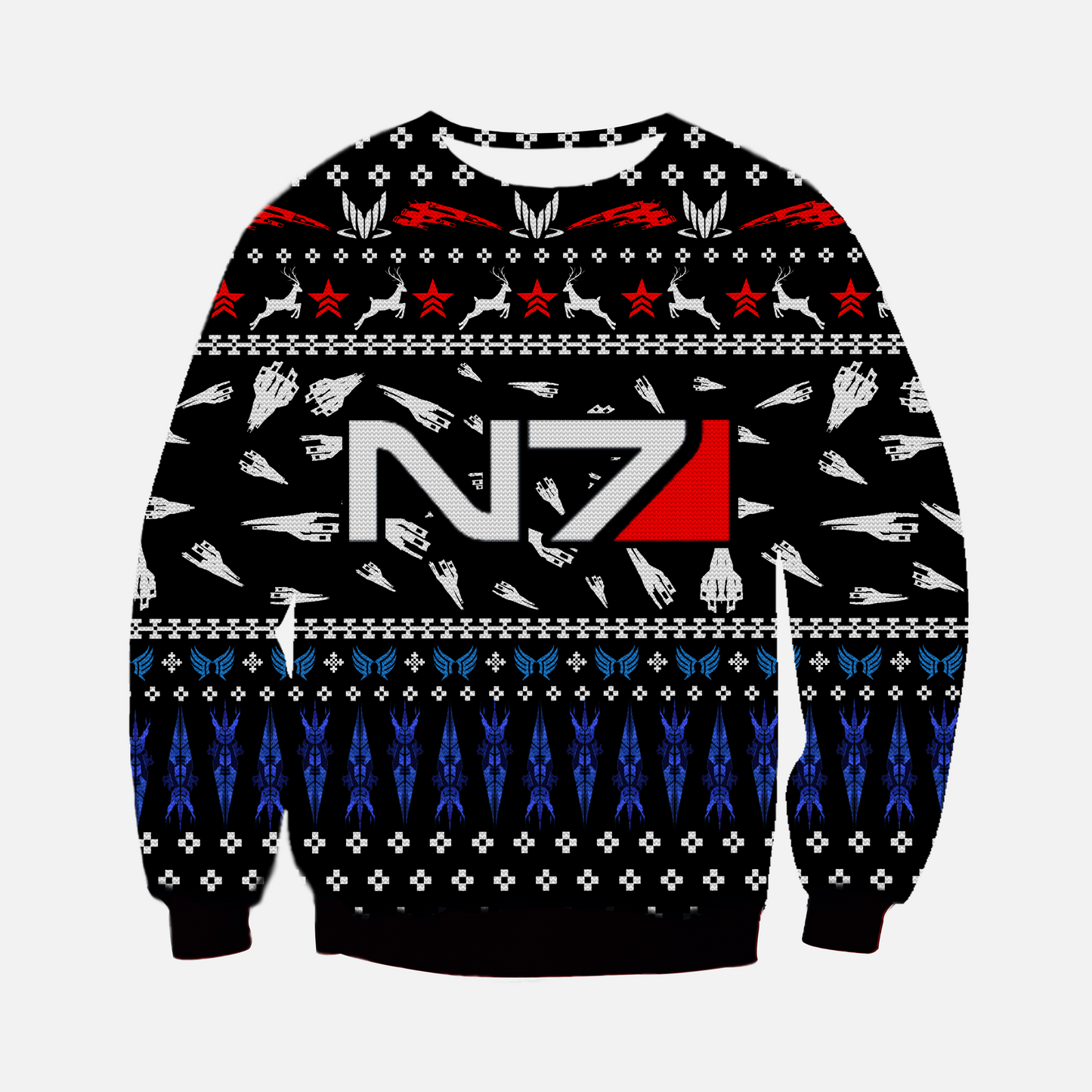 Mass Effect N7 Ugly Christmas Sweater For Men & Women Christmas Gift Sweater CEE089 - WeCustomit
