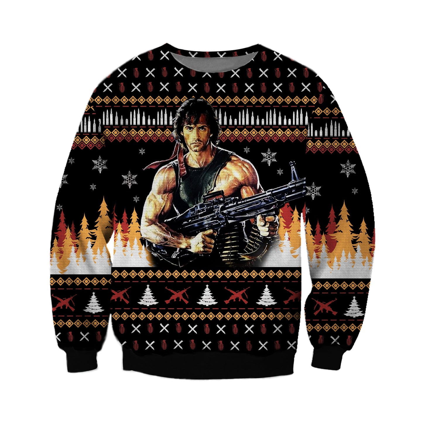 Rambo Ugly Christmas Sweater For Men & Women Christmas Gift Sweater CEE096 - WeCustomit