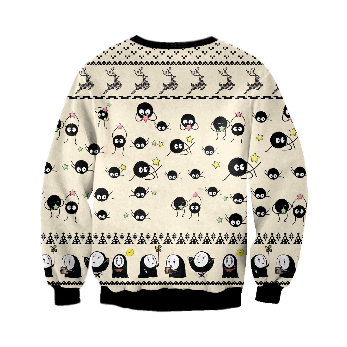 No- Face Spirited Away Ugly Christmas Sweater For Men & Women Christmas Gift Sweater CEE099 - WeCustomit