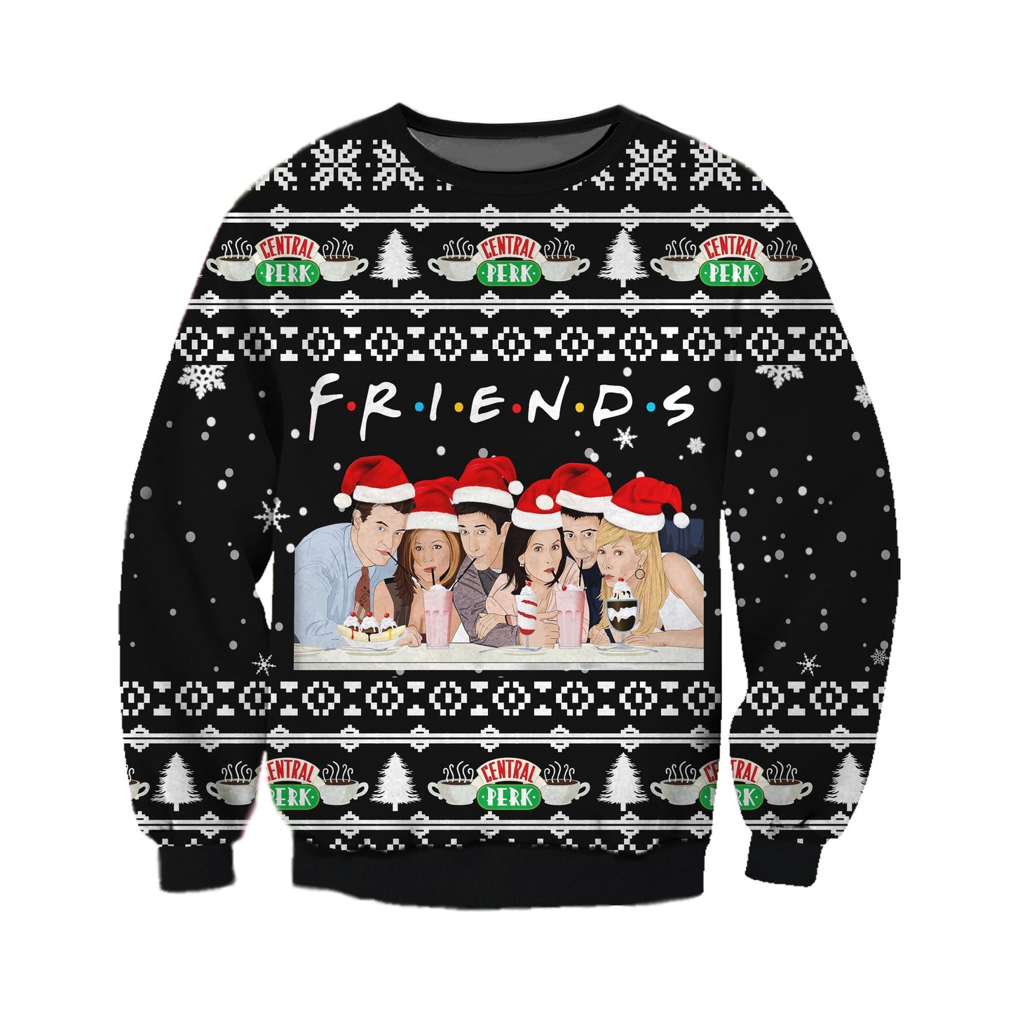 Merry Christmas Friends Ugly Christmas Sweater For Men & Women Christmas Gift Sweater CEE102 - WeCustomit