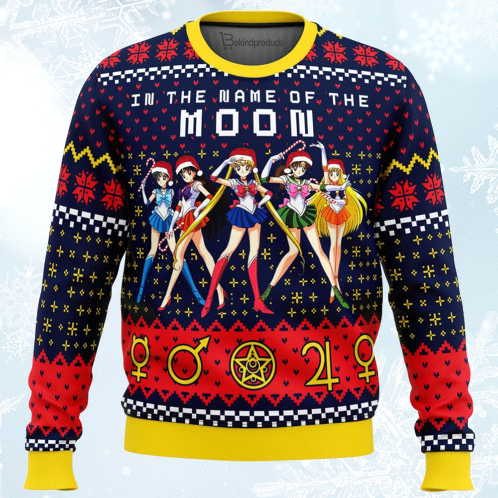 Sailor Moon In the Name of the Moon Ugly Christmas Sweater For Men & Women Christmas Gift Sweater BH208 - WeCustomit