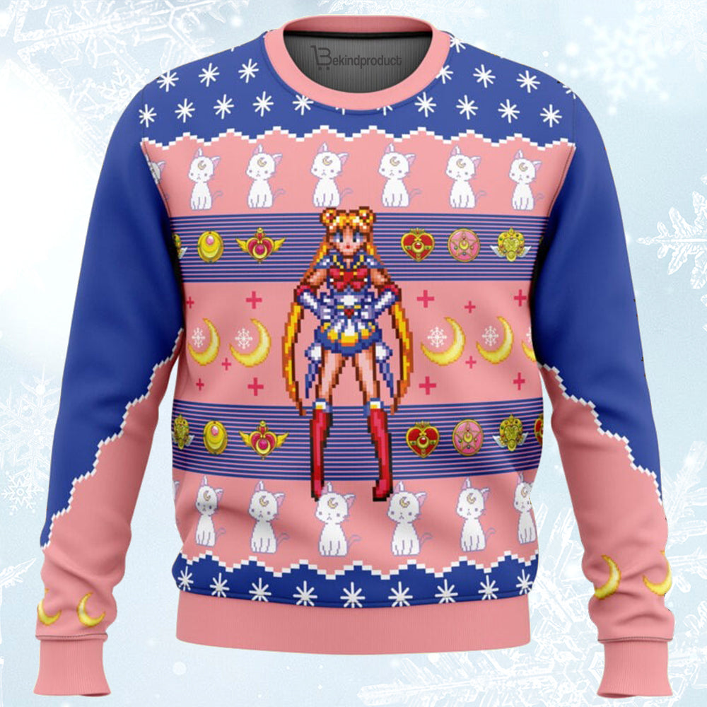 Sailor Moon Ugly Christmas Sweater For Men & Women Christmas Gift Sweater BH207 - WeCustomit