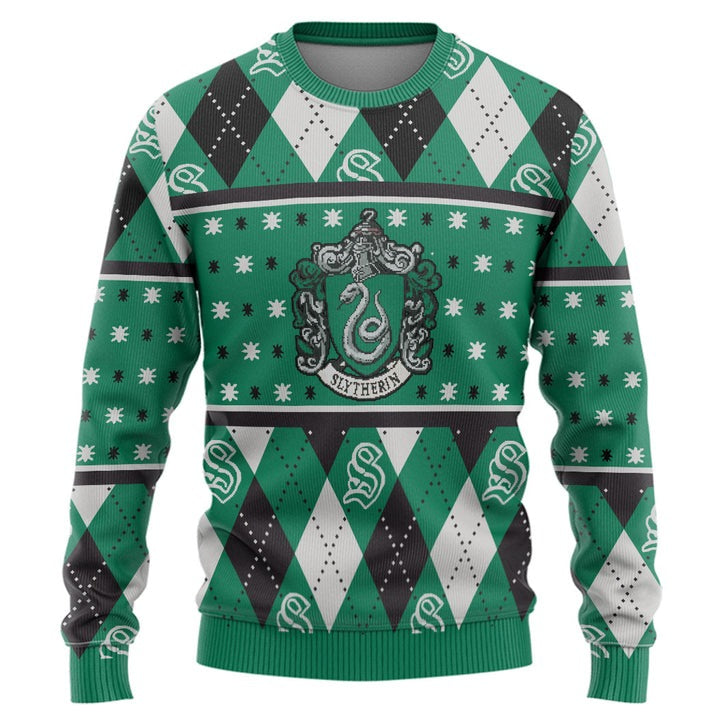 Salazar Slytherin Logo Ugly Christmas Sweater For Men & Women Christmas Gift Sweater US4228 - WeCustomit