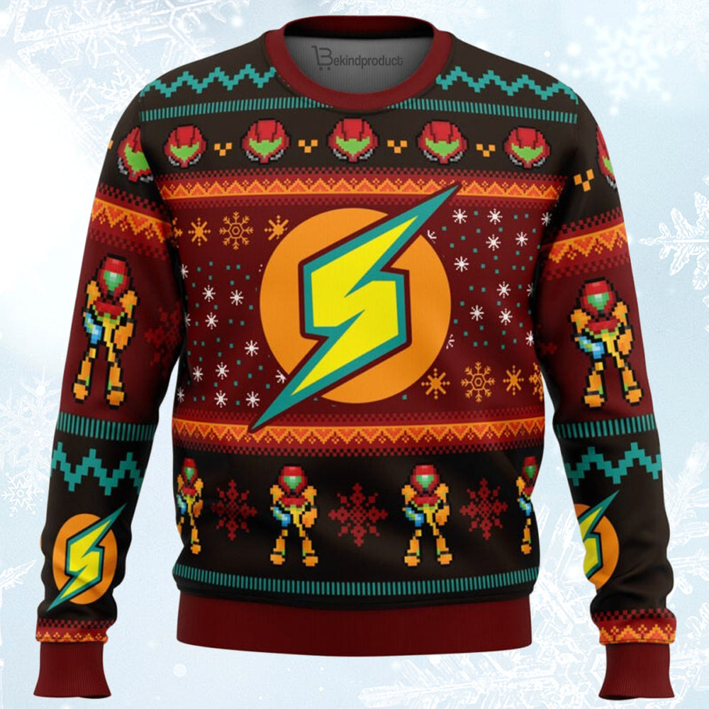 Samus Metroid Ugly Christmas Sweater For Men & Women Christmas Gift Sweater BH447 - WeCustomit