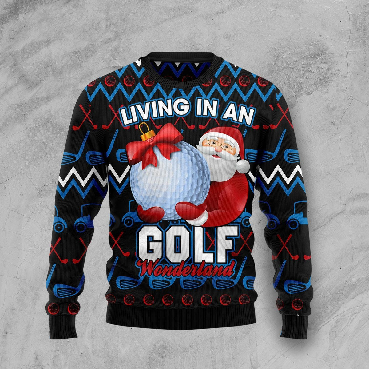 Santa Clause Golf Wonderland Ugly Christmas Sweater For Men & Women Christmas Gift Sweater US1277 - WeCustomit