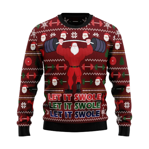 Santa Let It Swole Ugly Christmas Sweater For Men & Women Christmas Gift Sweater US1325 - WeCustomit