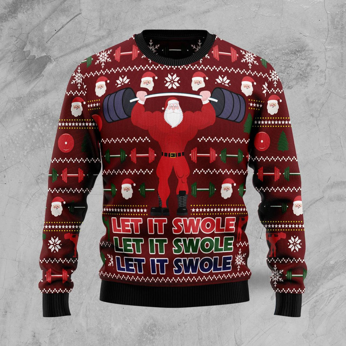 Santa Let It Swole Ugly Christmas Sweater For Men & Women Christmas Gift Sweater US1325 - WeCustomit
