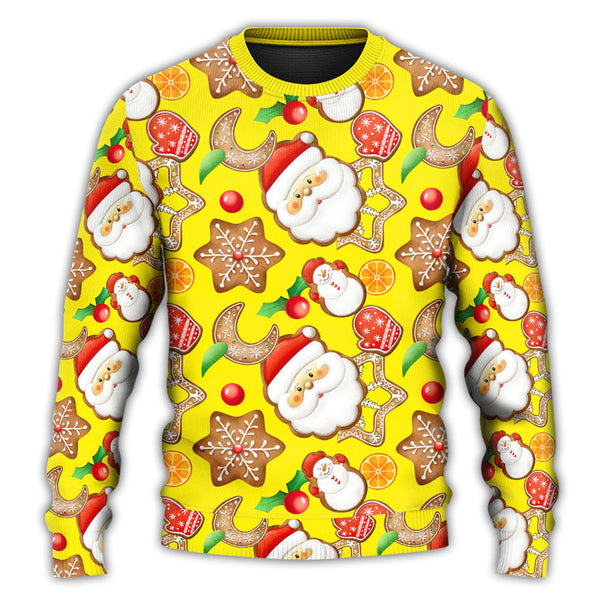 Santa Snowman Gingerbread And Sweets Ugly Christmas Sweater For Men & Women Christmas Gift Sweater US1234 - WeCustomit