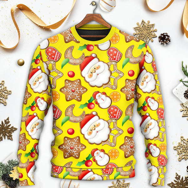 Santa Snowman Gingerbread And Sweets Ugly Christmas Sweater For Men & Women Christmas Gift Sweater US1234 - WeCustomit