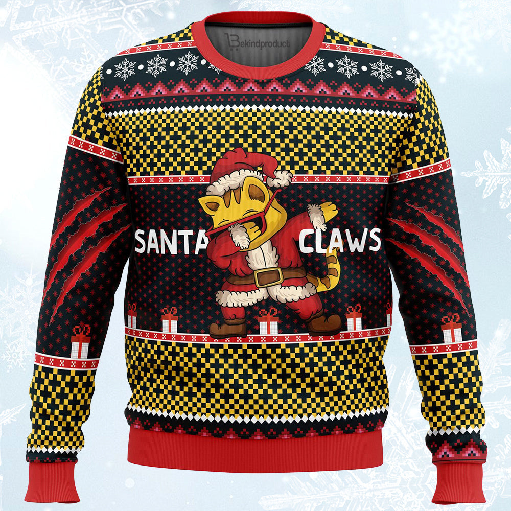 Santa Claws Ugly Christmas Sweater For Men & Women Christmas Gift Sweater PT026 - WeCustomit