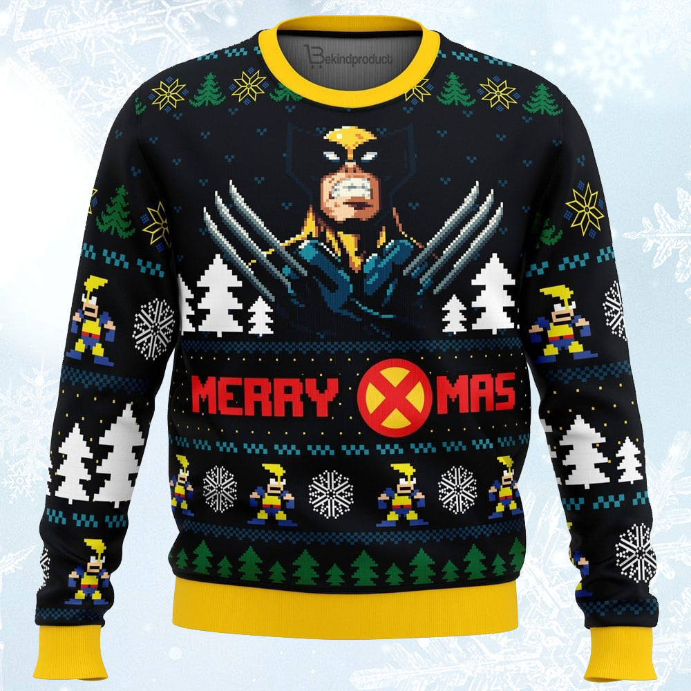 Santa Claws Wolverine Ugly Christmas Sweater For Men & Women Christmas Gift Sweater PT050 - WeCustomit